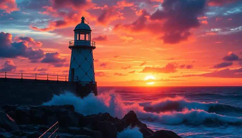 rainbow lighthouse