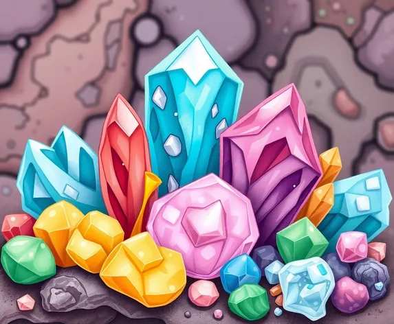 minerals vary cute drawing