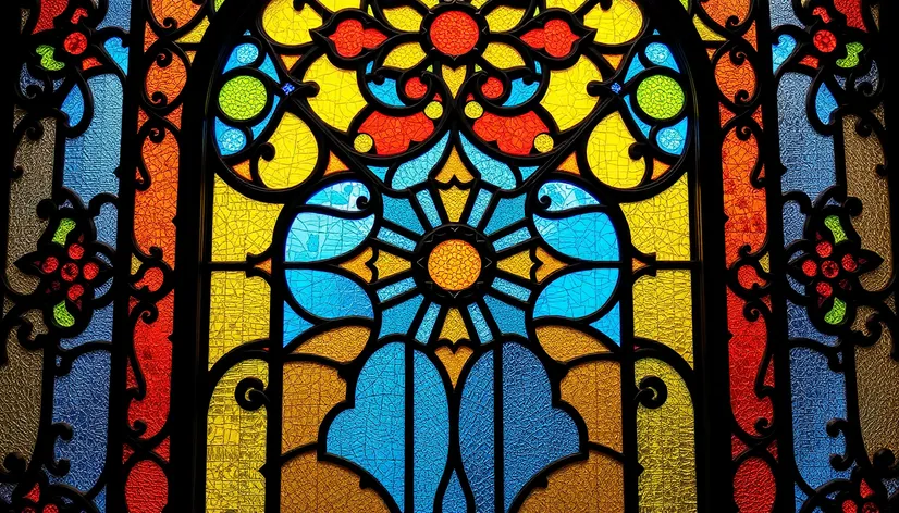 stained glass door