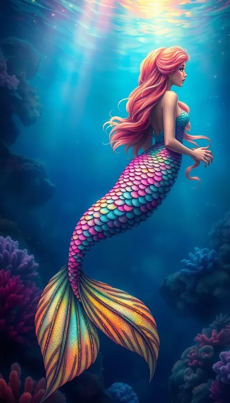 coloring pages mermaid