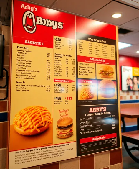 arbys menu with prices