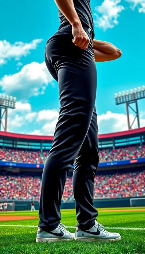 black baseball pants