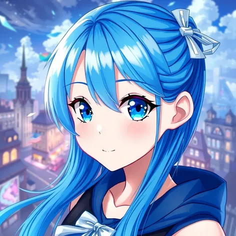 blue anime girl