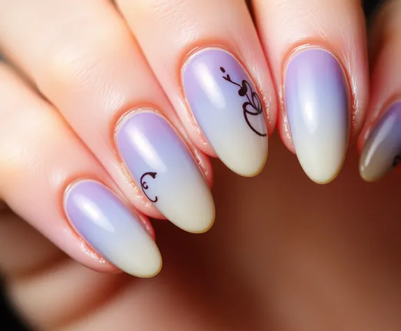 ombre almond nails