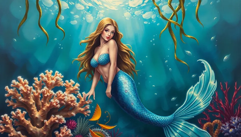 realistic mermaid painting