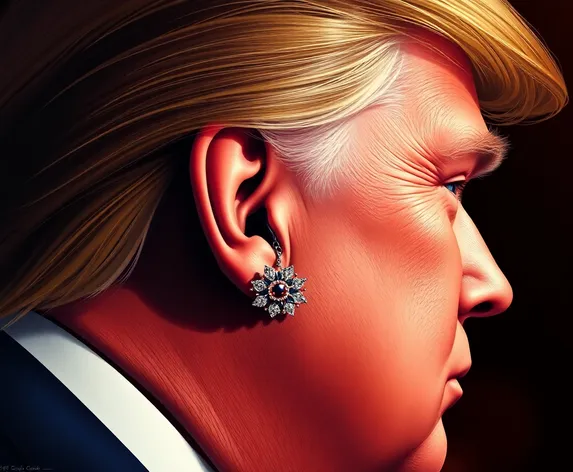 trump ear piercing