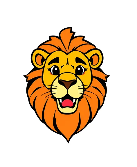 clip art lion face