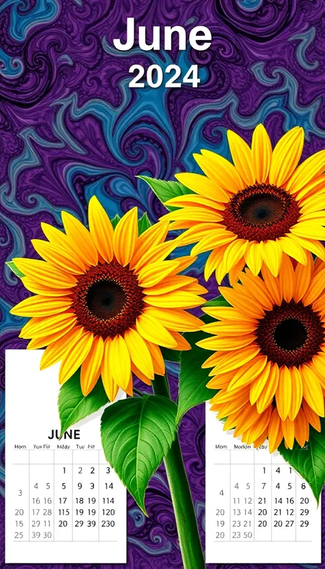 sunflower june 2024 calendar