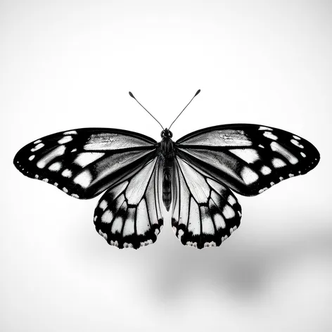 black and white butterfly