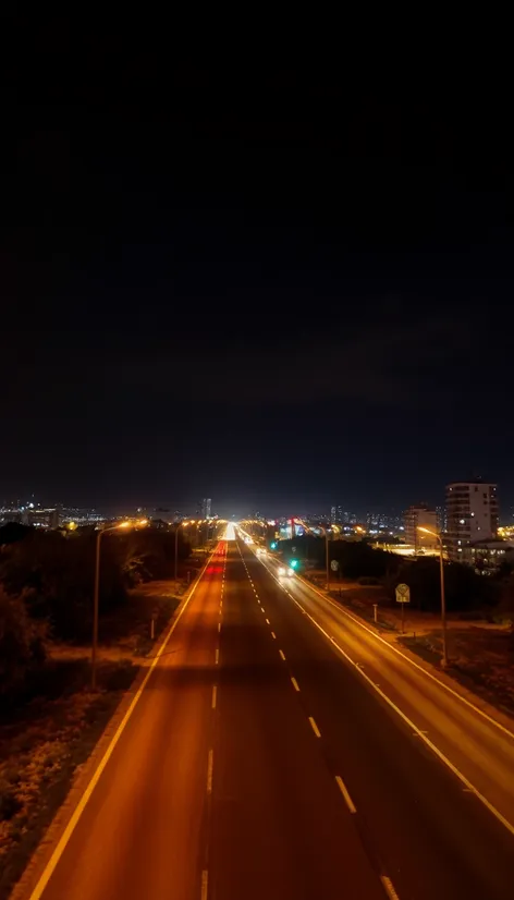 road landscape night