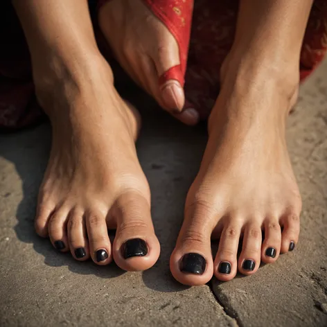 Girl feet, Indian young