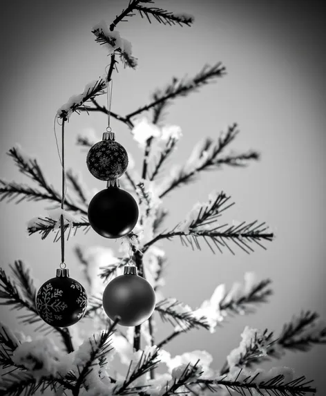 black and white christmas