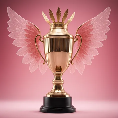 big pink trophy with