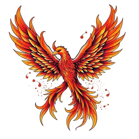 feminine phoenix tattoo designs