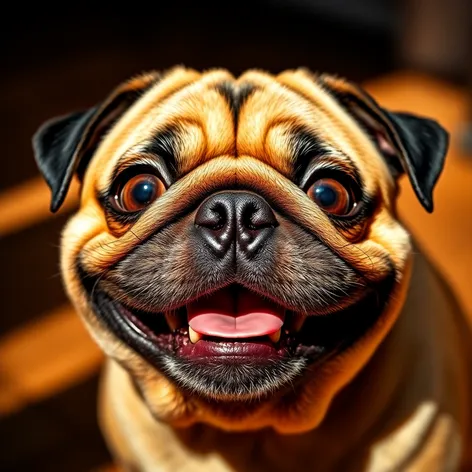 pug smiling