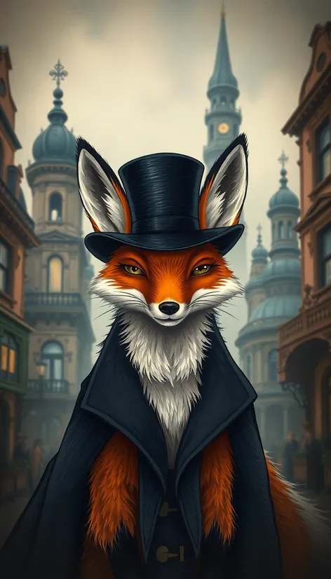 fox with top hat