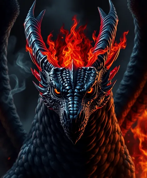 black dragon realistic