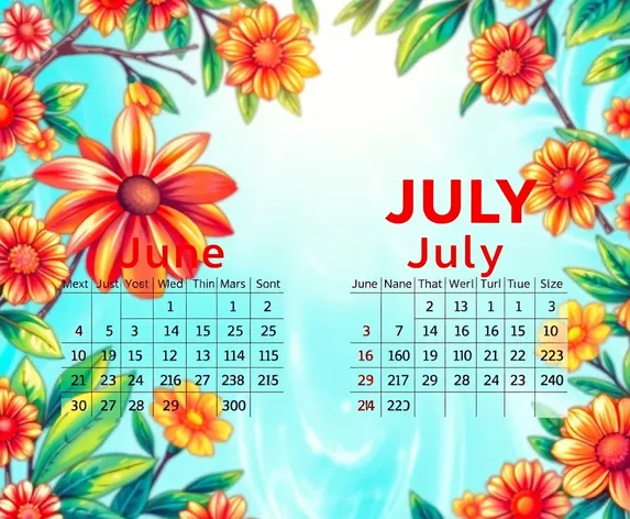 june july 2024 calendar