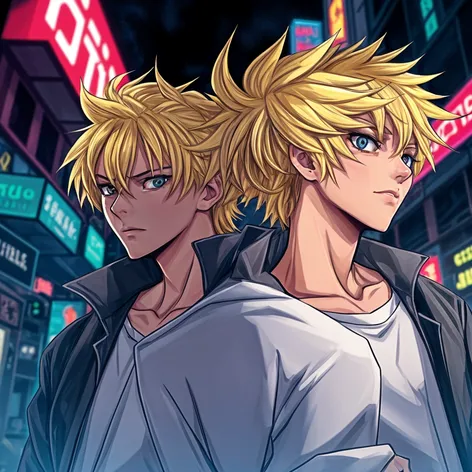 blonde haired anime guys