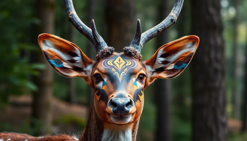 deer face paint