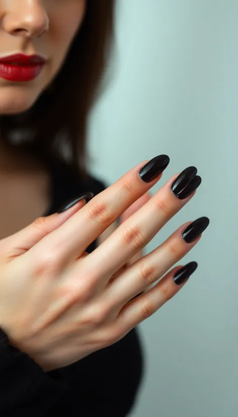 dark brown nails