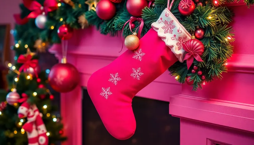 pink christmas stocking