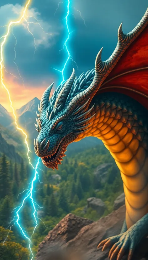 realistic lightning dragon