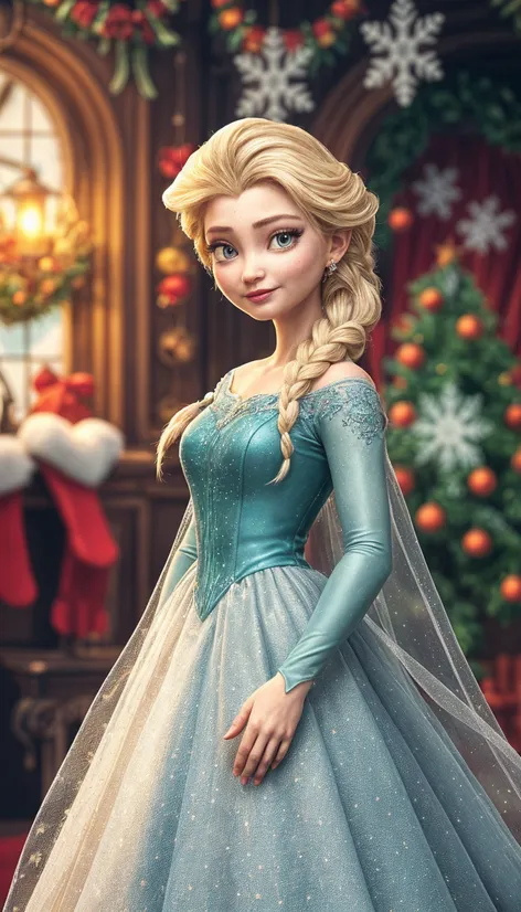 Queen Elsa Christmas dress