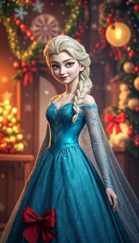 Queen Elsa Christmas dress