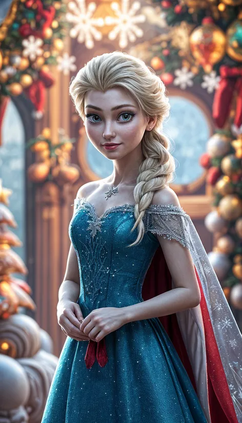 Queen Elsa Christmas dress