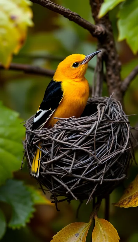 baltimore oriole bird nest