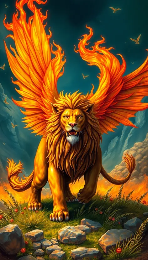 mythical creature lion with