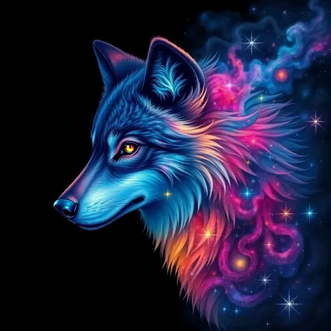 galaxy wolf wallpaper