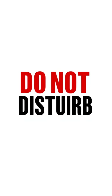 do not disturb sign