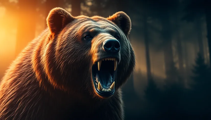 a ferocious bear