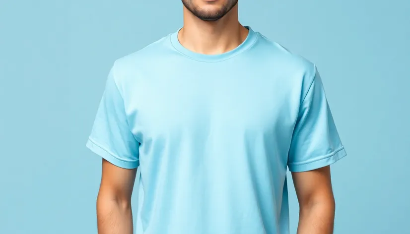 light blue tee shirt