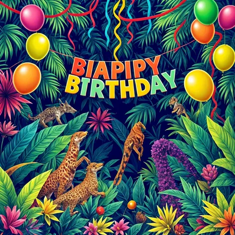 jungle theme birthday invitation