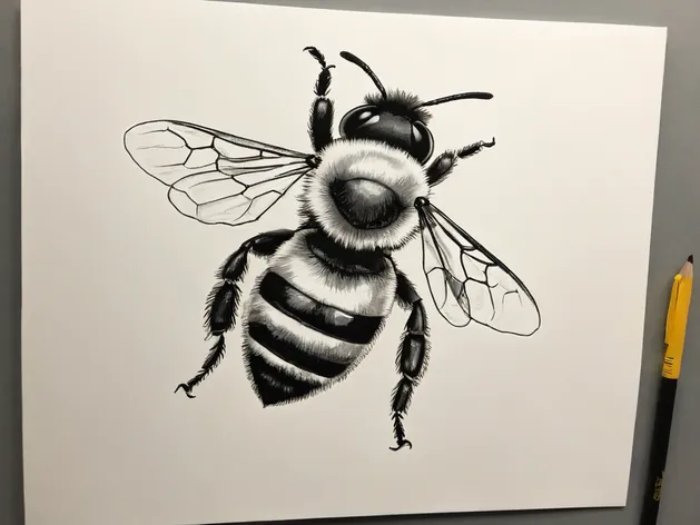 simple bee drawing