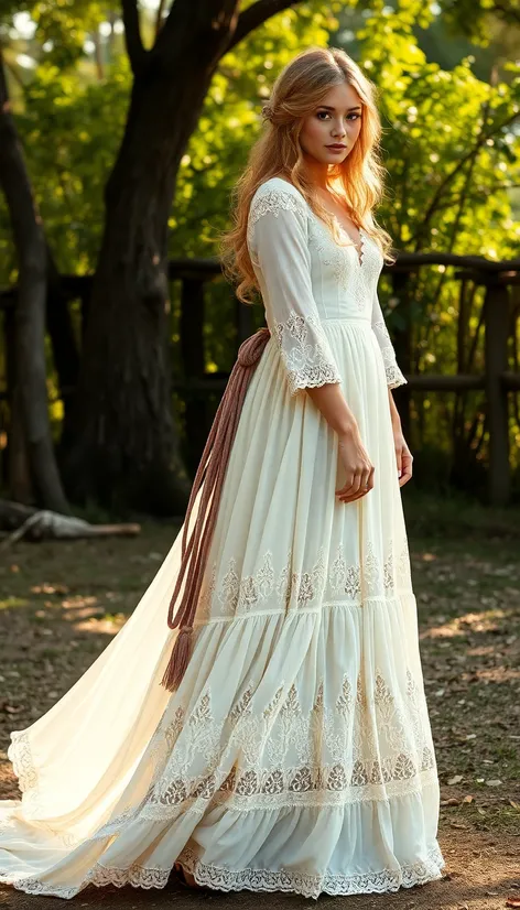 peasant wedding gown