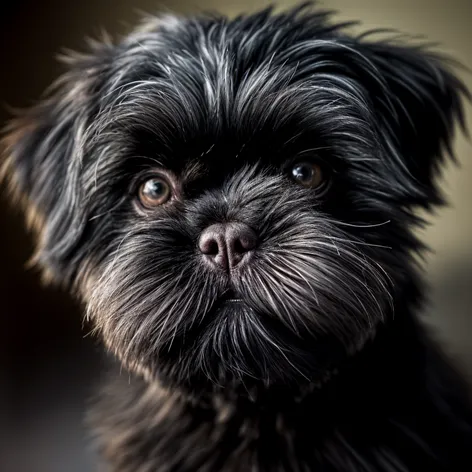 young black shih tzu