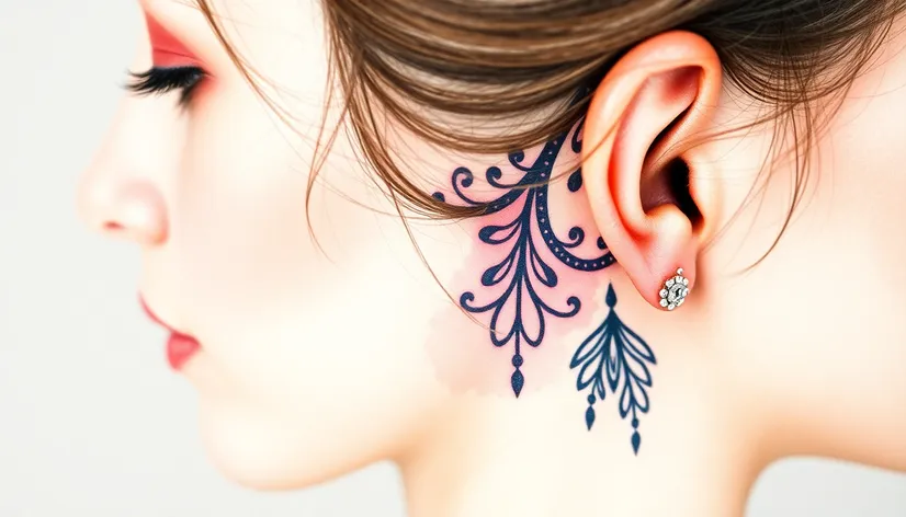 feminine ear tattoos