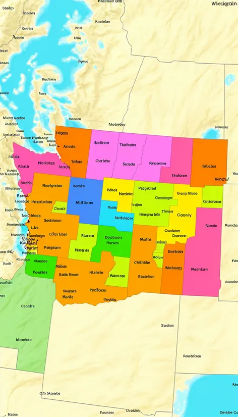 washington state county map