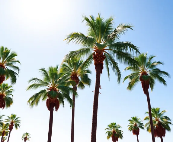 california palm trees vector