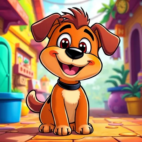 happy animated dog