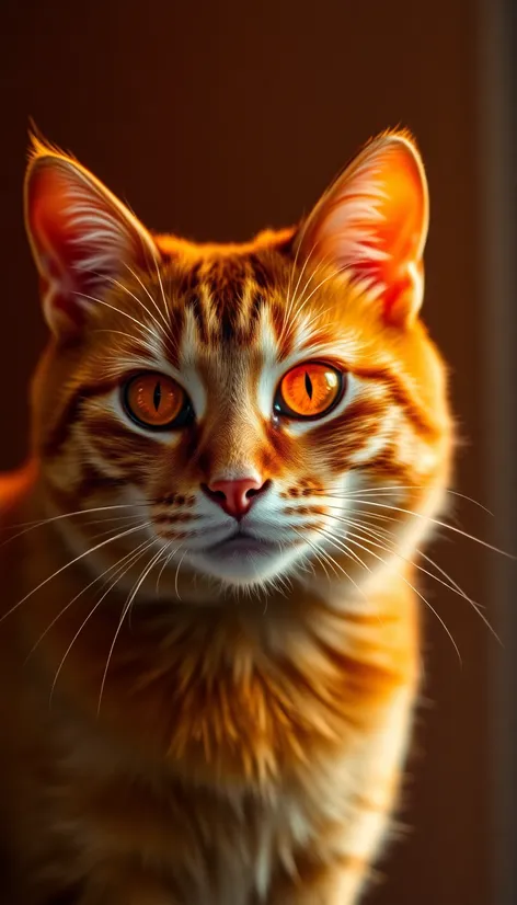 orange cat with orange