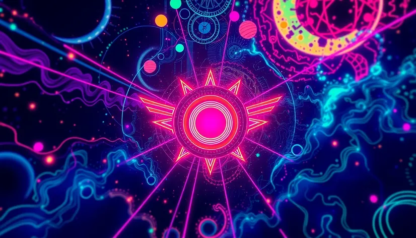 retro-futuristic and psychedelic design