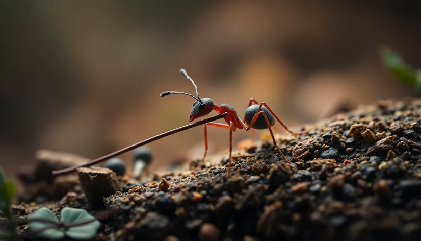 ant with stick