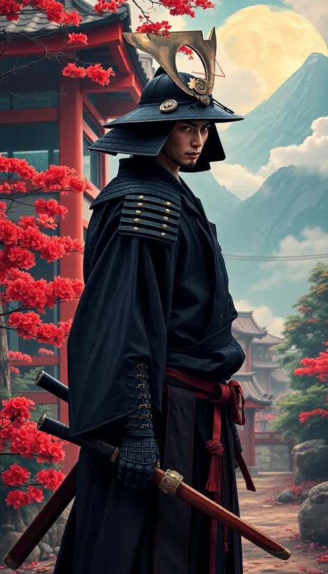 black samurai outfit