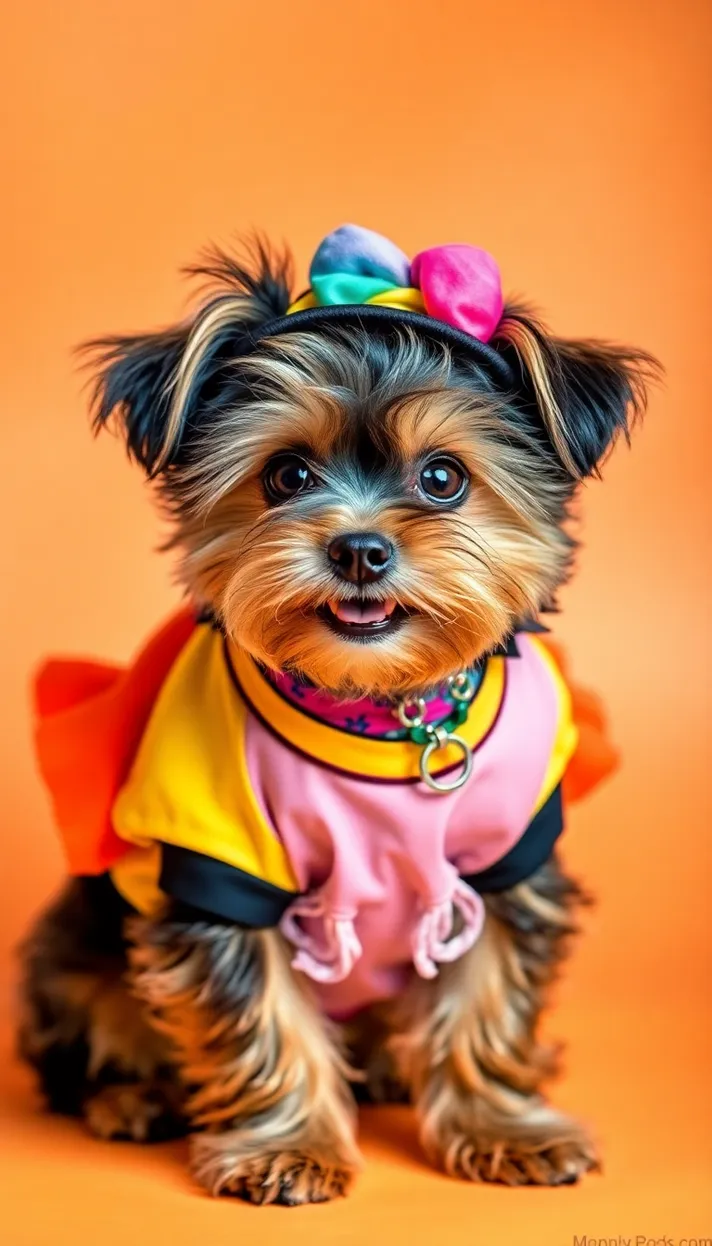 Yorkie fashion dressed up