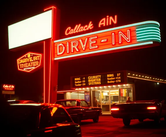 neon sign drive in